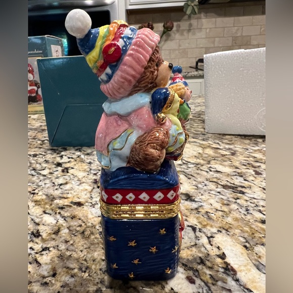 Vtg. Traditions Christmas Teddy Bear Keepsake Box - Picture 3 of 14